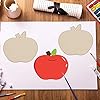 20pcs Apple Wood DIY Crafts Cutouts Wooden Apple Shaped Hanging Ornaments with Hole Hemp Ropes Wood Tags for Wedding Birthday Christmas Party Decorations #4