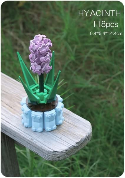 Miniatura 5 de Apostrophe Games Juego de bloques de construcción de suculentas  6 juegos únicos de plantas para construir, 695 piezas, modelos para adultos y niños