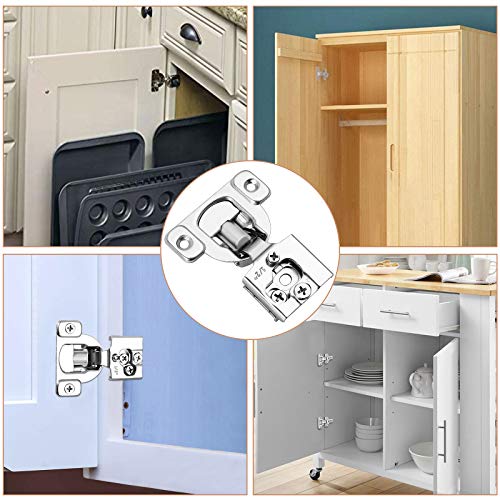 1/2 inch Overlay Soft Close Hinges, Kamtop 12PC 1/2 inch Overlay Soft Close Hinges Cabinet Hardware 105 Degree Stainless Steel Concealed Hinge self-Closing