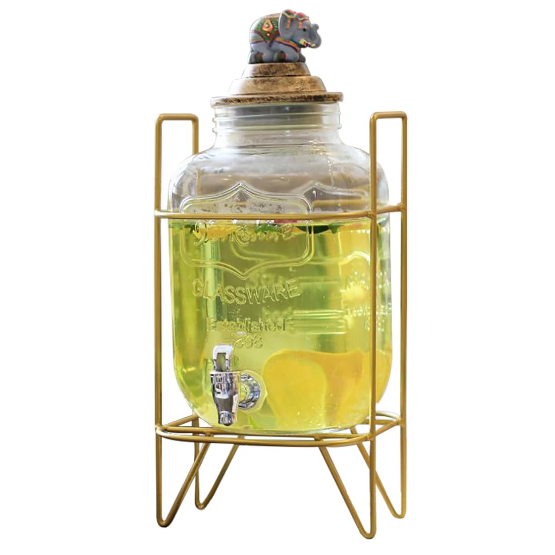 Amazon.co.jp: ガラス製飲料ディスペンサー|5L 大容量ジュース