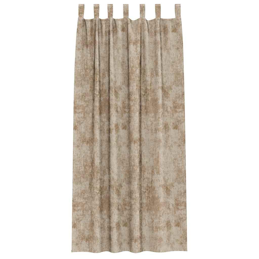 Samtvorhänge 2 Stück in Champagner 245 x 140 cm mit Ösen, verdunkelnd, Blickdicht, Thermo-Vorhänge für Wohnzimmer Schlafzimmer, Gardinen mit Sichtschutz und Kälteschutz, Leichter Schal