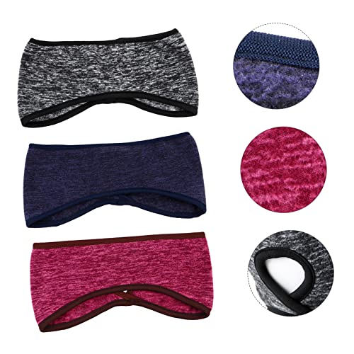 Didiseaon 3Pcs Full Cover Ear Muffs Windproof Stretch Sports Headband Accessories for Activities Durable Ear Warmers for Skiing Running Hiking and More2