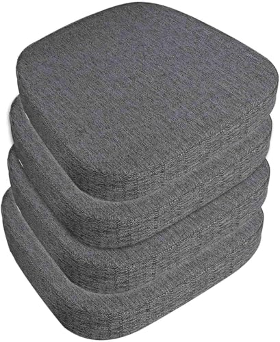 SDNAM Lot de 2/4/6 Galette de Chaise de Salle à Manger avec Attaches – Coussin de Chaise de Cuisine Déhoussables et Lavables, Antidérapants, Coussin de...