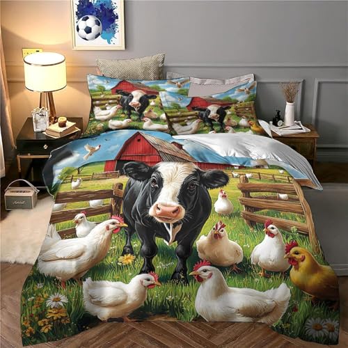 Housse de couette microfibre 3D hypoallergique et douce 140x200cm - 6