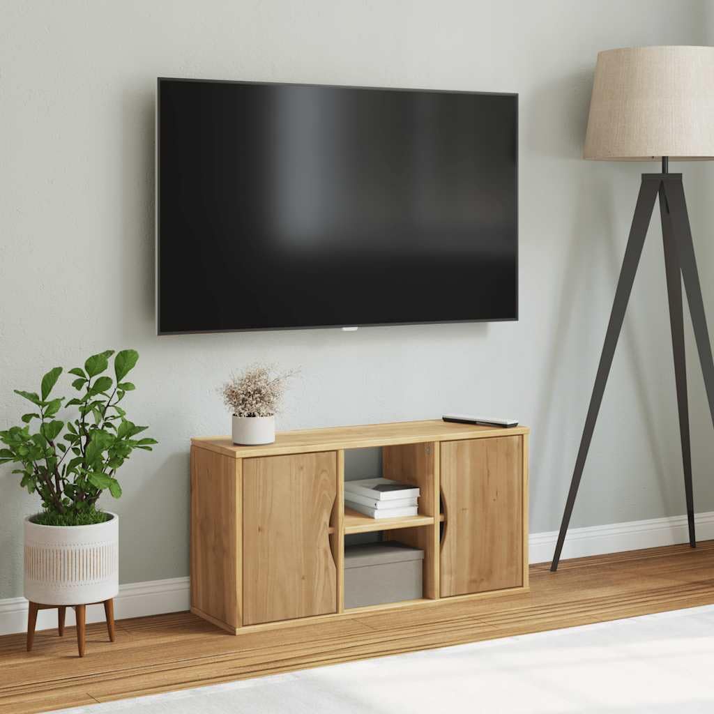 vidaXL Mueble de TV ODDA Madera Maciza de Pino 79x24x40 cm