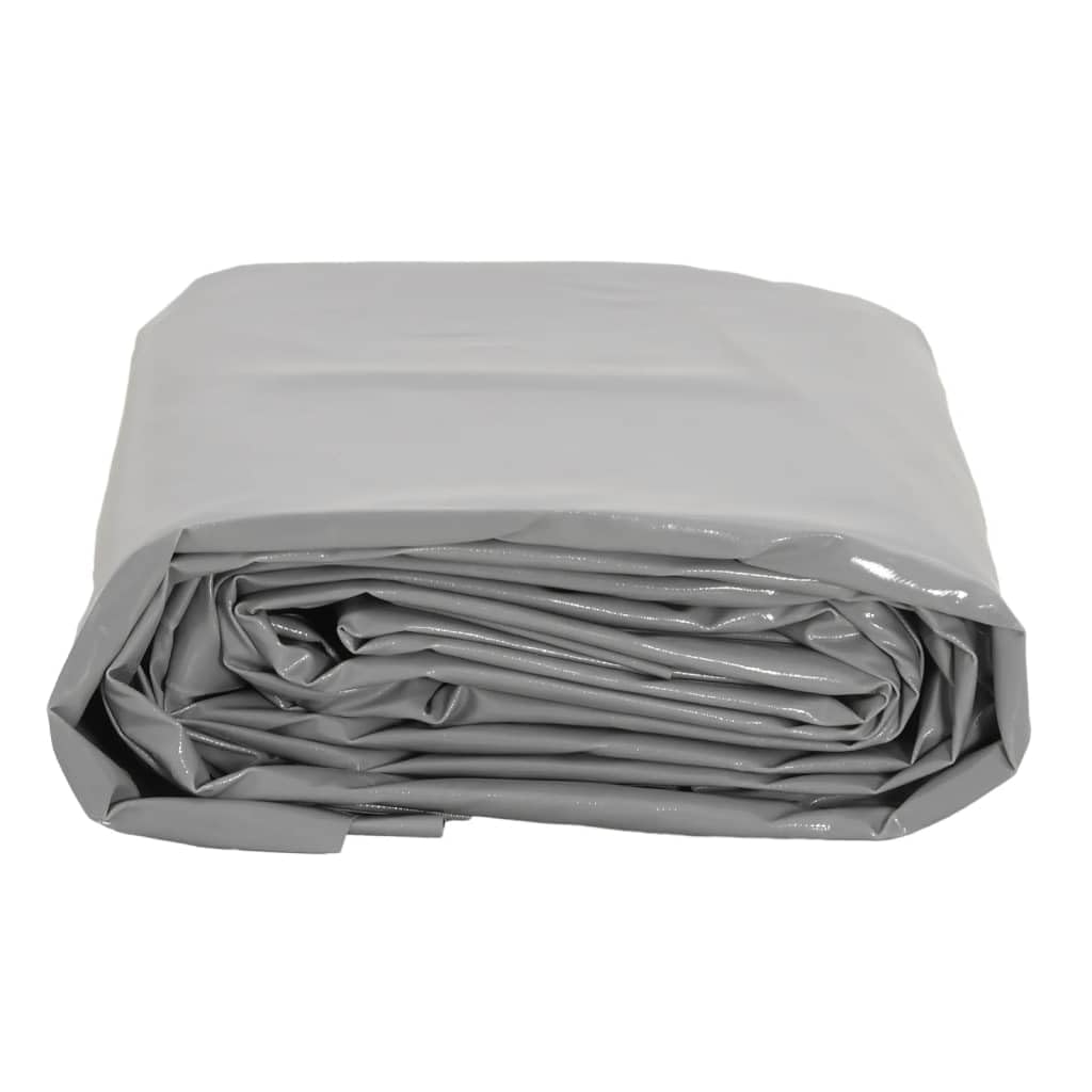 Telone di copertura grigio in tela con rivestimento in PVC, 1,5 x 2,5 m, antistrappo e impermeabile, 650 g/m², resistente ai raggi UV e alla muffa, come telone protettivo per giardino