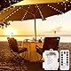 SUAVER 104LEDs Sonnenschirm Beleuchtung mit Fernbedienung,batteriebetrieben Sonnenschirm Lichterkette 8 Modi Deko Licht,Wasserdichte Umbrella Light Baldachin dekorative Strip Lichter (Warmweiß)