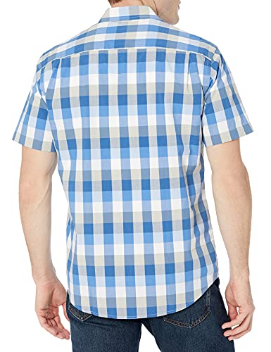 Image of Amazon Essentials Men's Regular-Fit Short-Sleeve Poplin Shirt, Collared, Washed