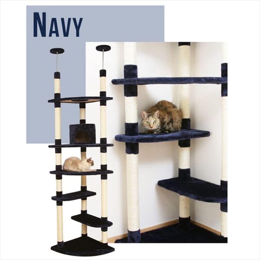 Amazon | アイリスプラザ キャットタワー 突っ張り W固定 爪とぎ 省