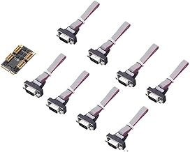 KieTeiiK 8 Serial Ports Controller Card Mini PCIe DB9 RS232 Adapter Mini PCI-E COM Card 15 KV ESD Protection EXAR 17V358 Chip Mini Pci-e Card