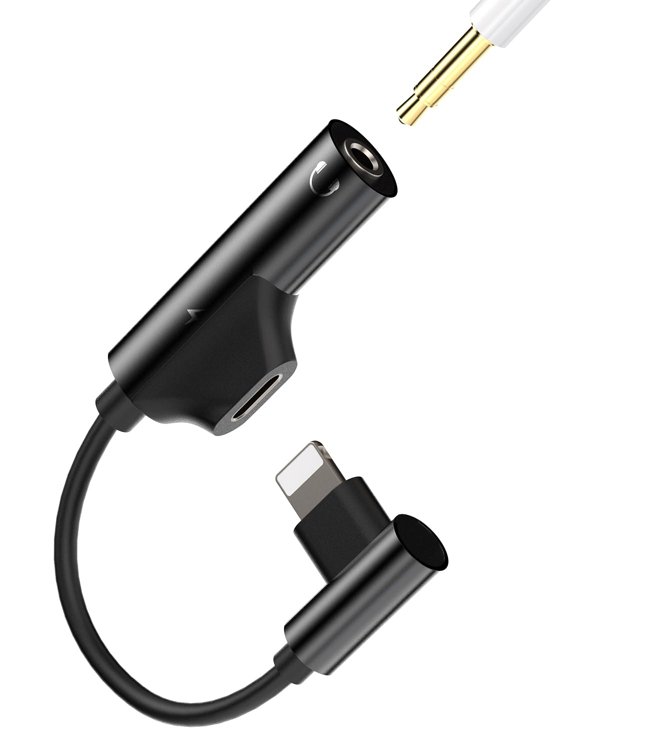 Lightning to 3.5mm Adapter(2in1) Charger Jack Cable Dongle for iPhone AUX Audio Headphone Splitter Cord Converter for Apple MFI Certified X 11 12 13 14 Pro Max for iPad Air Earphone Headset Connector