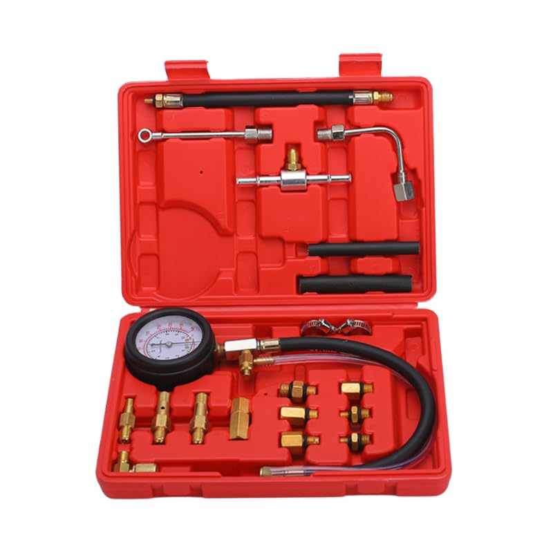 Miniatura 2 de Probador de presión de bomba de inyección de inyección de combustible 0-140PSI, kit de probador de presión de combustible, herramienta de