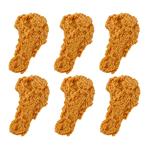 RP Remarkable Power, Paquete de 6 alimentos artificiales falsos de simulación de patas de pollo frito para decoración del hogar de la cocina