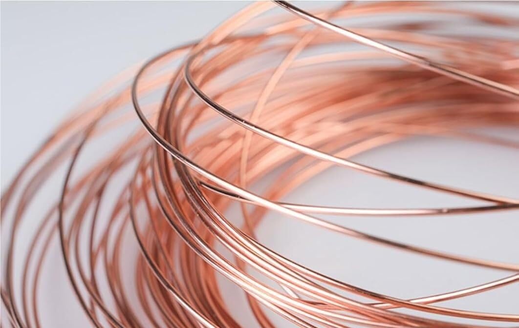 Alambre de cobre, alambre metálico, alambre for manualidades, diámetro de 1,3/1,5/1,6 mm, 1 kg, for joyería, electricidad e industria.(1.5mm*1kg)