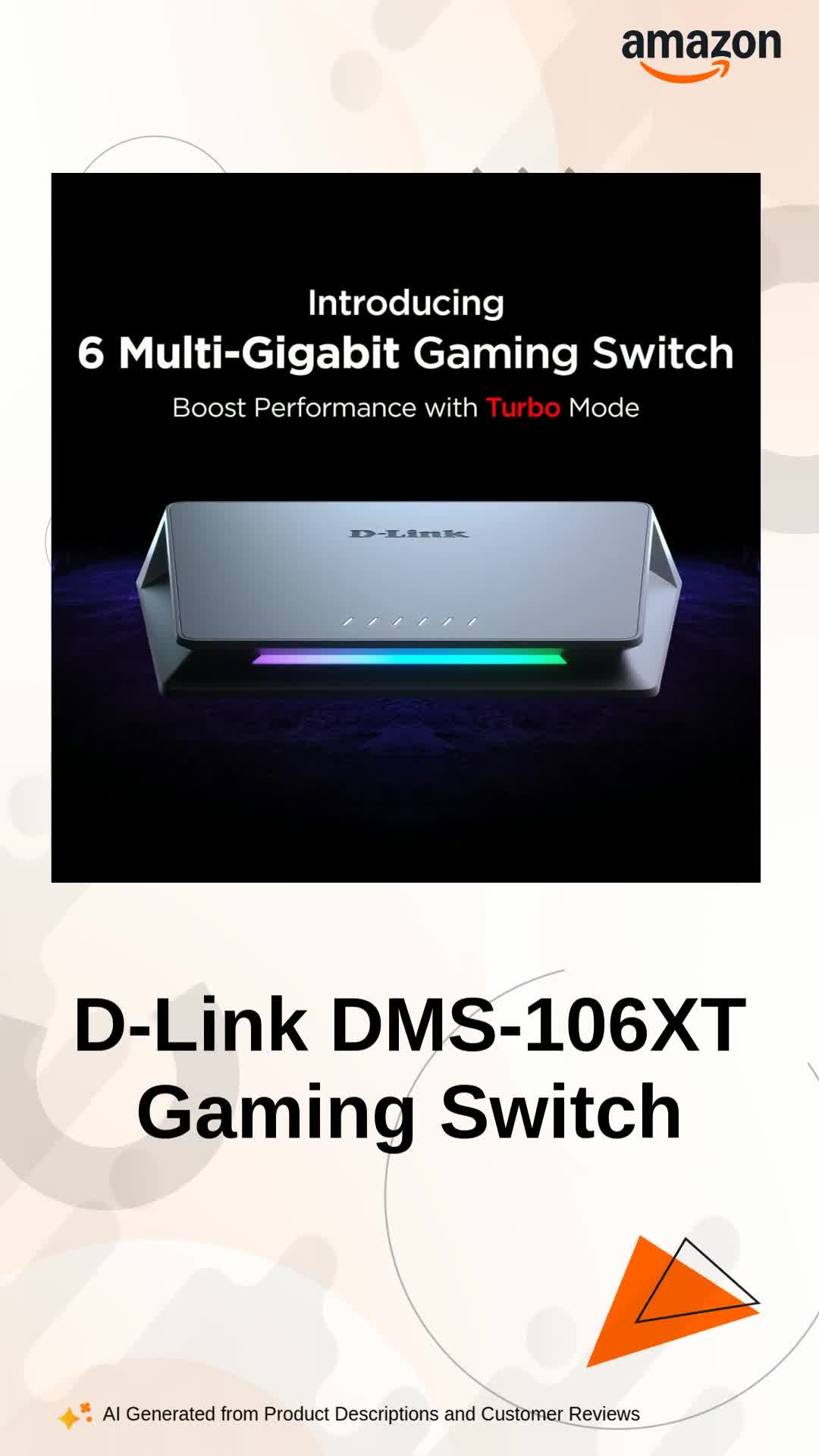 D-Link DMS-106XT 6-Port Unmanaged Gaming Switch