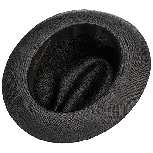 Borsalino Darolan Panama Hat Women/Men Black 7 1/4