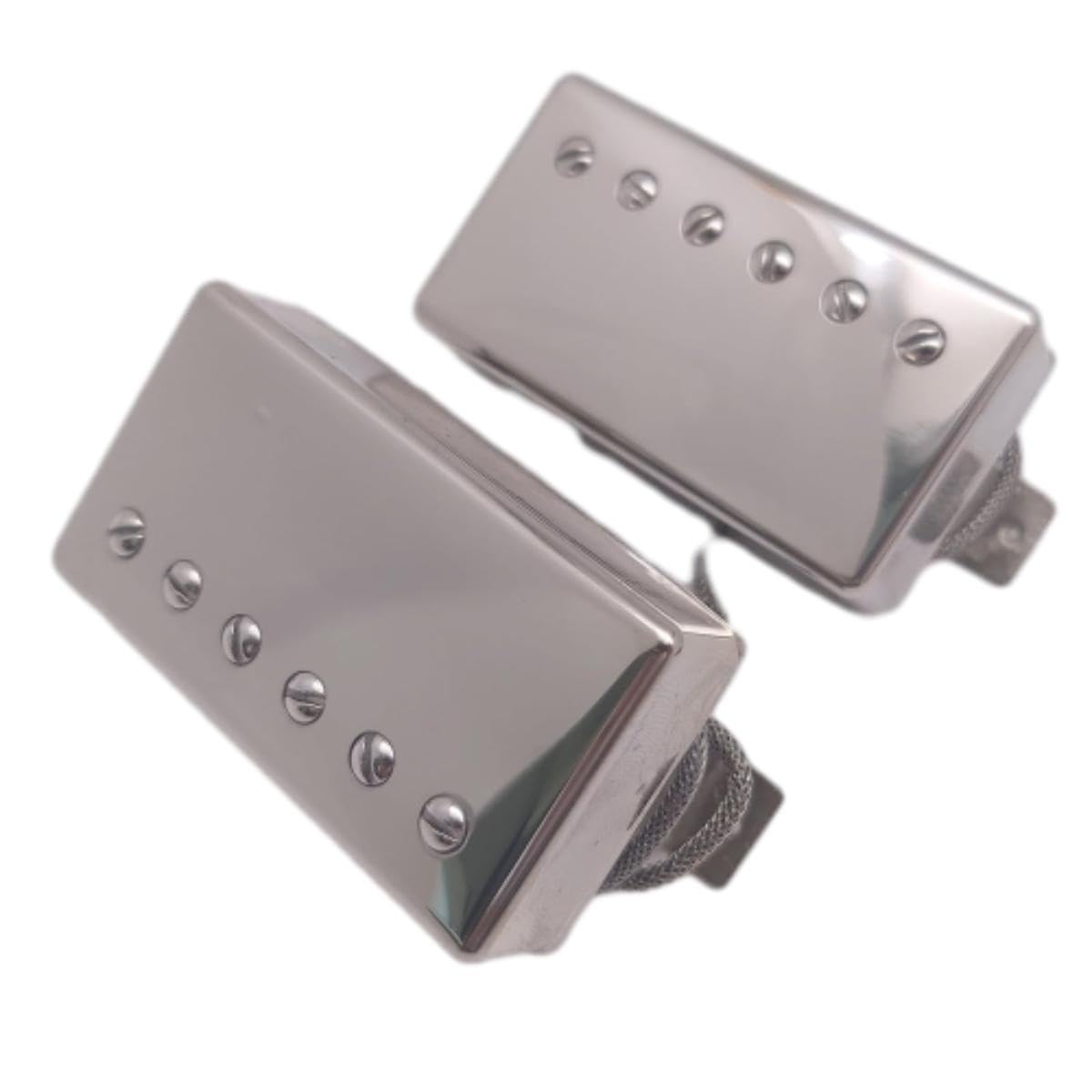 Lot de 57 micros Humbucker classiques pour guitare 50/50 mm 2C pour accessoires de guitare de style Gibson Les Paul (Chrome)