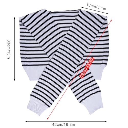 Sweater Pashmina Shawl Wraps for Women Striped Knitted Knotted Shawls Travel Casual Scarf Cape Shoulder Tops Wrap2