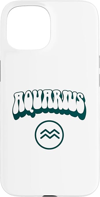 Aquarius Zodiac Retro Horoscope Sign Case for iPhone 15