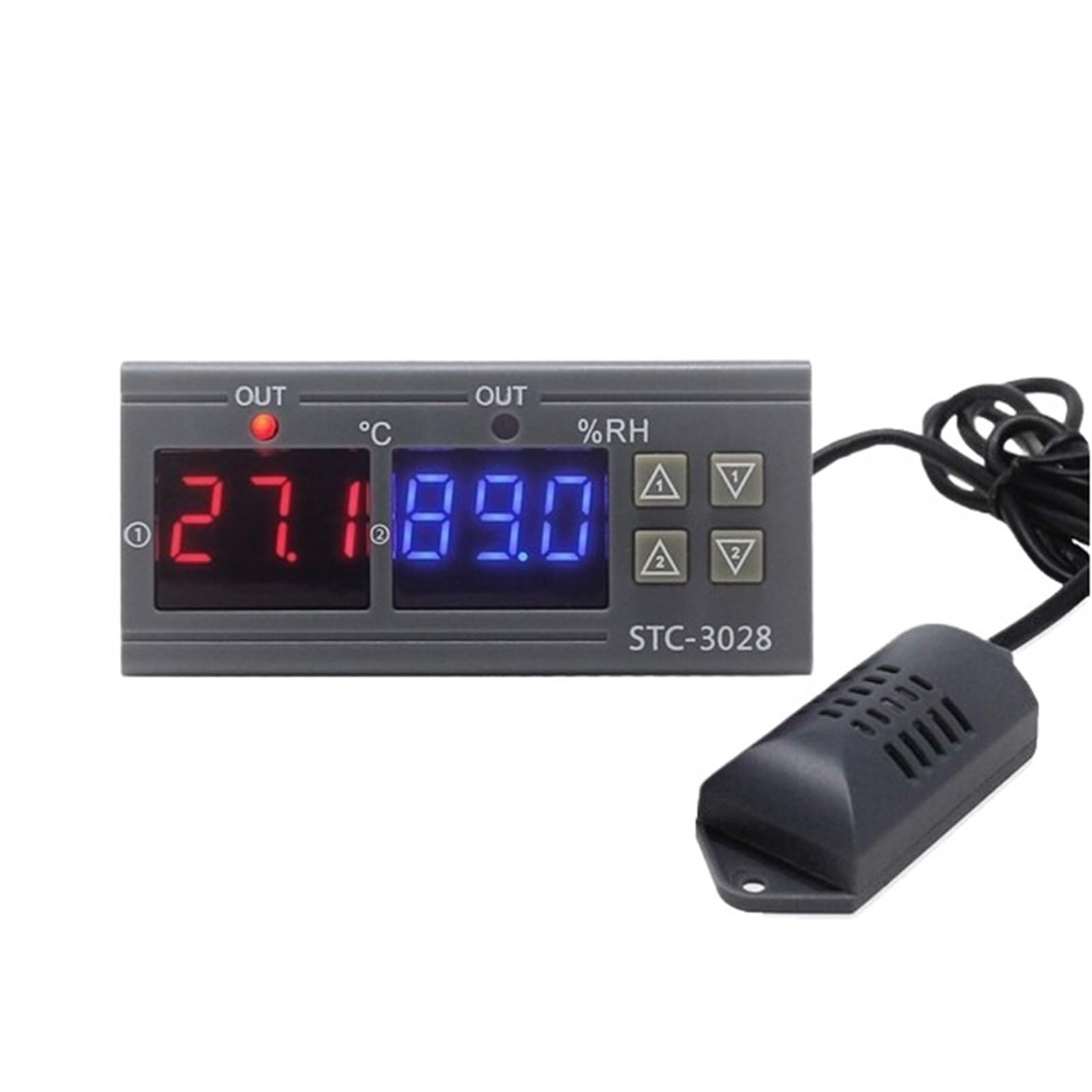 Wsjmwkw 110-220V Ac Digital Thermostat Hygrostat Temperature Humidity Control 3028 Ac 110V 220V Dc 12V Hygrometer Incubator Controller