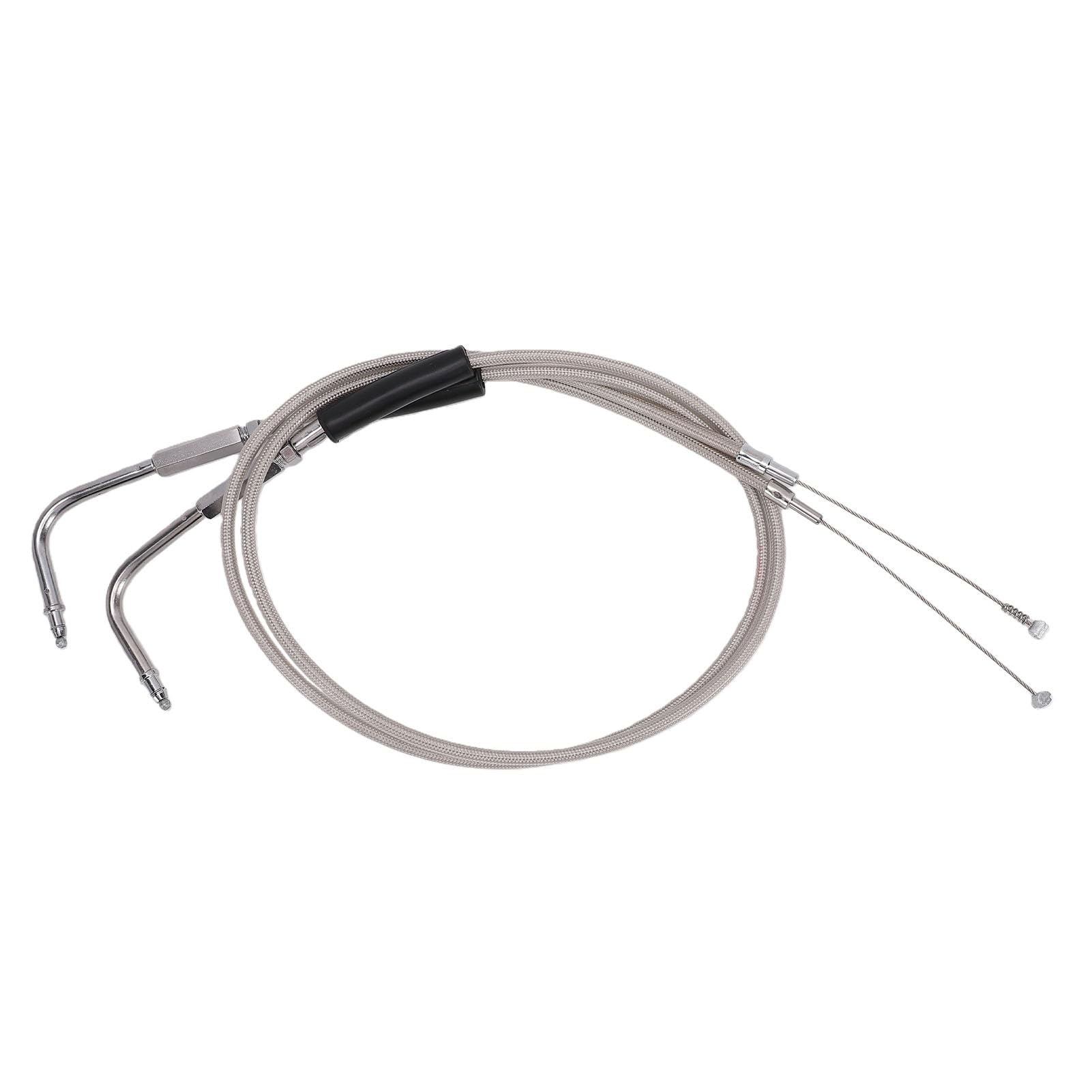 Cocoarm Cable de Acelerador de Acero Inoxidable de Repuesto Extendido, 90 Cm, Paquete de 2 Cables de Acelerador de Motocicleta para XL883 Heritage Riders con Acabado Negro o Plateado (SILVER)