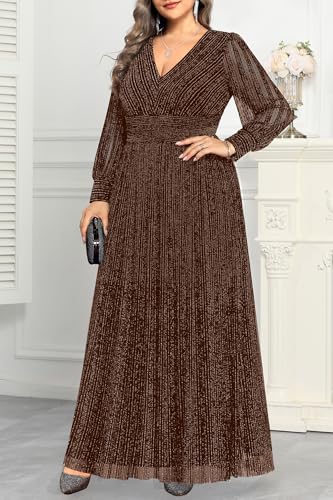 Image of Pinup Fashion Plus Size Formal Evening Glitter Prom Wedding Guest Dress | Silver thread straight knit, v-neck, empire waist, back zipper, a-line, maxi long, perfect for evening party, wedding guest