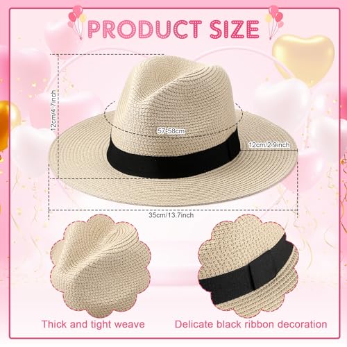 Sombrero Panamá de paja para mujer con ala ancha miniatura 2