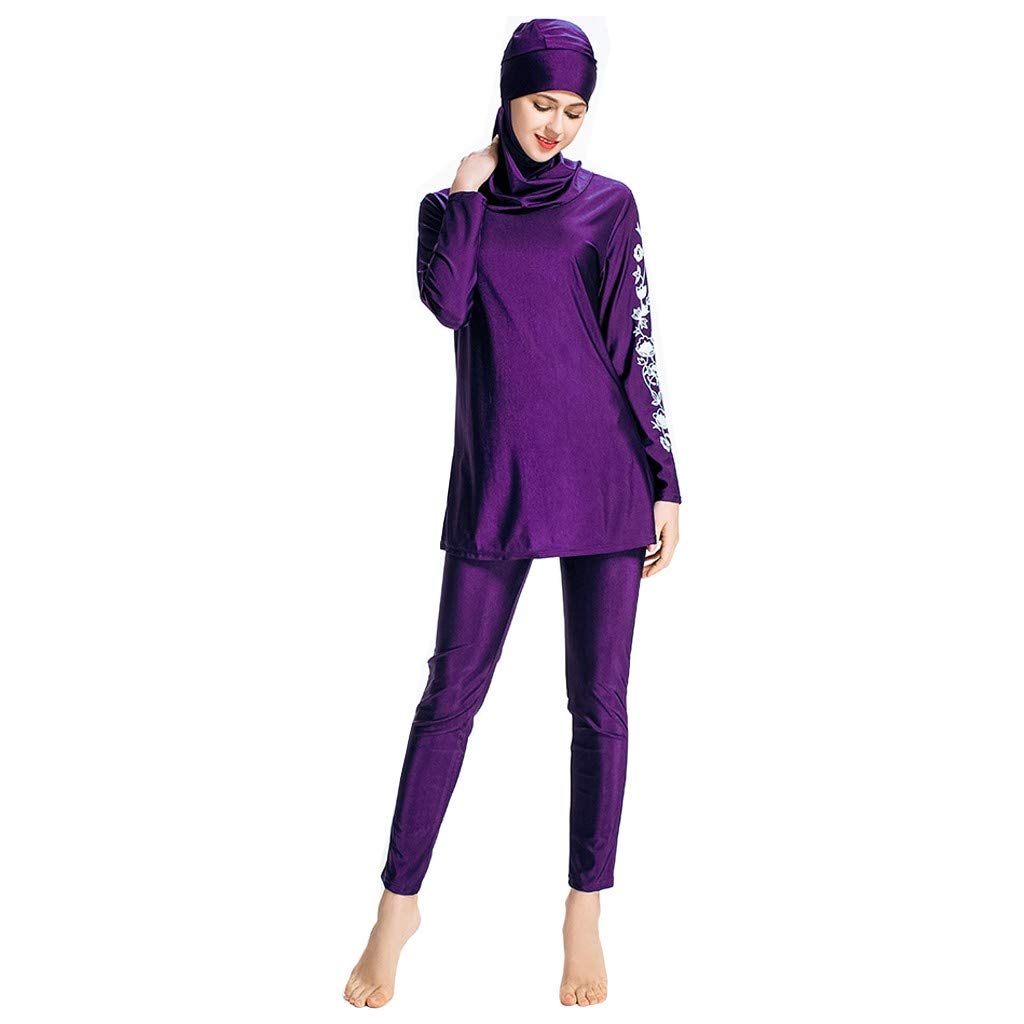 Genérico Bikini Mujer Bikini Reductor Pecho Mujer con, Traje de baño de Color, Traje Musulmana, Playa para, baño sólido, Conjunto ñ Bragas