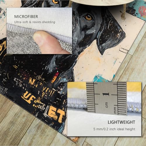 Tapis de chien graffiti 200x300cm lavable pour stopper les saletés - 6