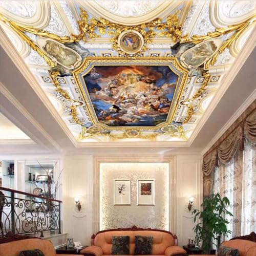 Papier peint mural 3D solution plafond salon chambre style européen