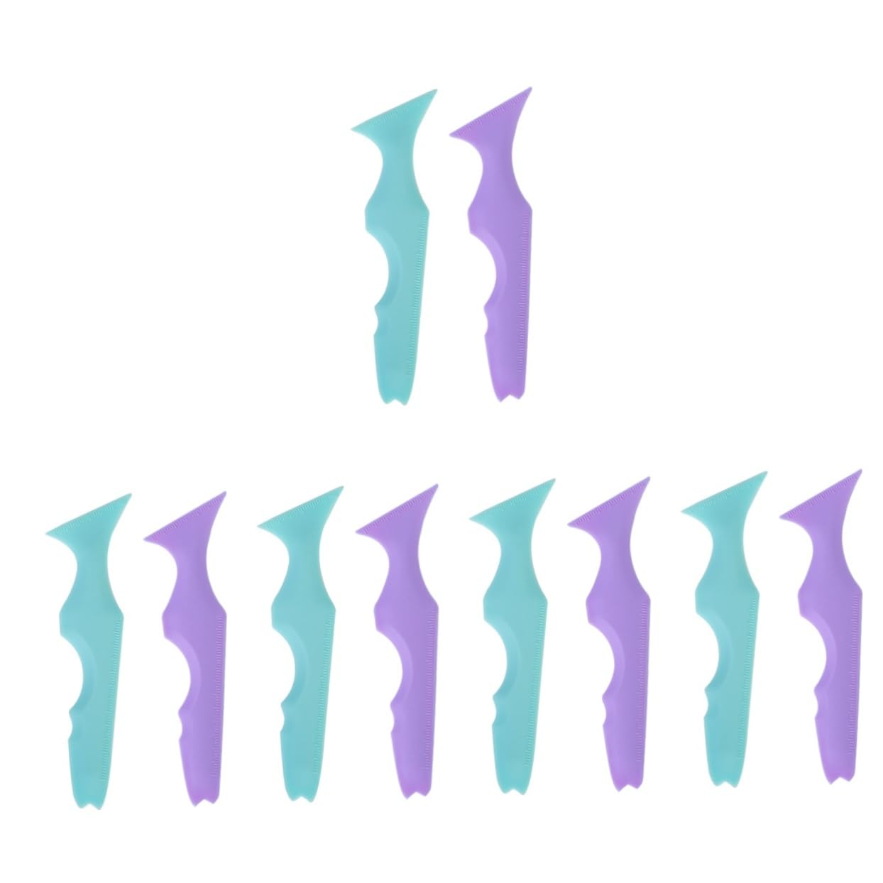 Healeved 10pièces Outils De Maquillage Silicone Pour Eyeliner Stencil à Et Applicateur De Mascara Accessoire Pratique Pour Maquillage Parfait