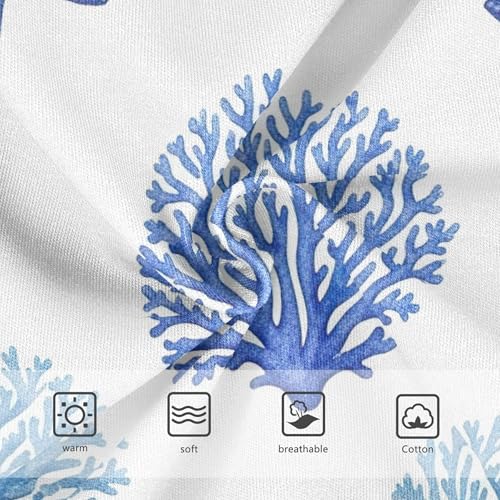 Blue Coral Starfish Shells White Toddlers Underwear Floral 2t Cotton Cute Panties Girl Colorful Briefs Undies Kids3