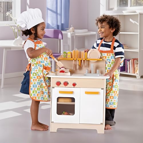 image for Hape Gourmet Kitchen Kid's Wooden Pretend Play Kitchen Set |Sink, Stov