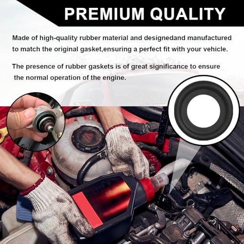 Image of 25PCS M12 Car Oil Drain Plug Gasket, Engine Oil Washer, Transmission Fluid Drain Plug Crush Washer, Car Replacement Accessories Engine Oil Pan Drain Plug Seal Universal for SUVs, Trucks (M12)