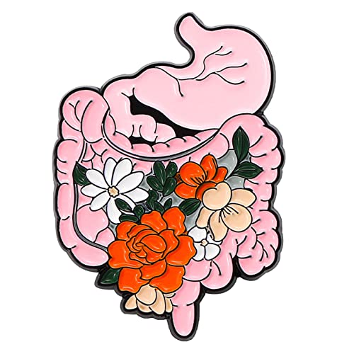 Brooches for Women,Floral Organ Enamel Pins Brain Lung Intestines Stomach Brooches Lapel Badges Cartoon Plant Jewelry Gift for Kids2