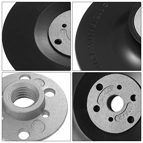 Mudder MUDDER-DISC-D54 3 Pieces 4-1/2 Inch 14 Mm Sanding Disc Backing Pads Replacement Disc Backing Pads Sander Backup Pad With M14 Thread Lock Nut For Angle Grinder thumb #6
