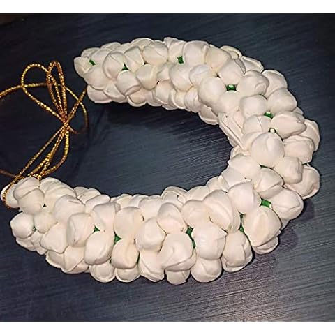 Traditional Indian Hair accessories White Gajra Artificial Flower Jewelry Handmade Veni tiara For Women Party Wear bridal mehndi Hair Bun Cover