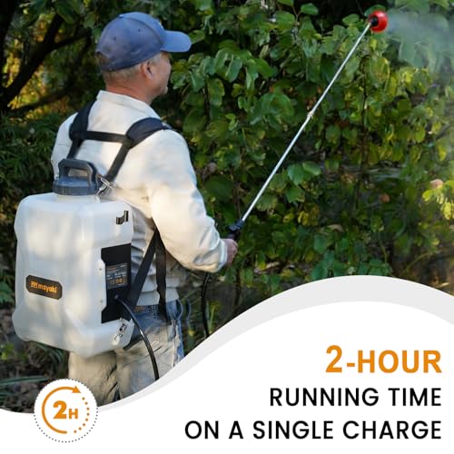 Image of 3Gal Lawn Garden Backpack Sprayer Compatible with Dewalt 20V Battery