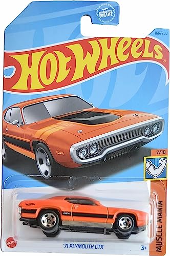 Hot Wheels 1971 Plymouth GTX Muscle Mania 7/10 Naranja miniatura 1