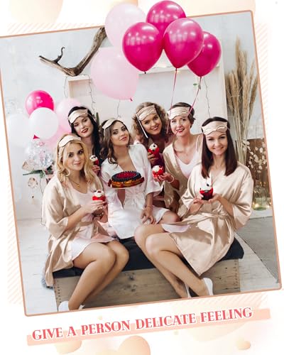 Image of Jecery 7 /12 Pcs Bridesmaid Robes Bride Kimono for Wedding Day Satin Embroidered Bridal Party Robes