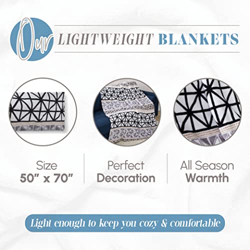 Image of Elegant Comfort Lightweight Printed Throw Blanket- All Season, Ultra Soft, Cozy and Plush- Decorative Throw Blankets, Perfect for Lounging, 50 x 70 inches, Brexton, Throw Blanket