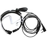 Auricular encubierto del auricular del tubo acústico del micrófono de la garganta flexible de 2 pernos Headset Finger PTT (Push To Talk) para Kenwood Puxing Wouxun Radio Security Door Supervisor 2pin.