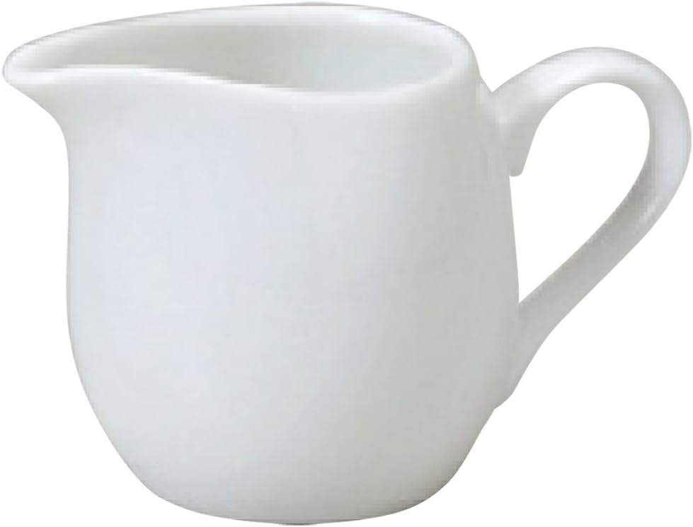 Yamasita Craft 11690680 Noble White Porcelain Creamer, 3.6 x 2.3 inches (9.1 x 5.8 x 6.3 cm), 4.1 fl oz (105 cc)
