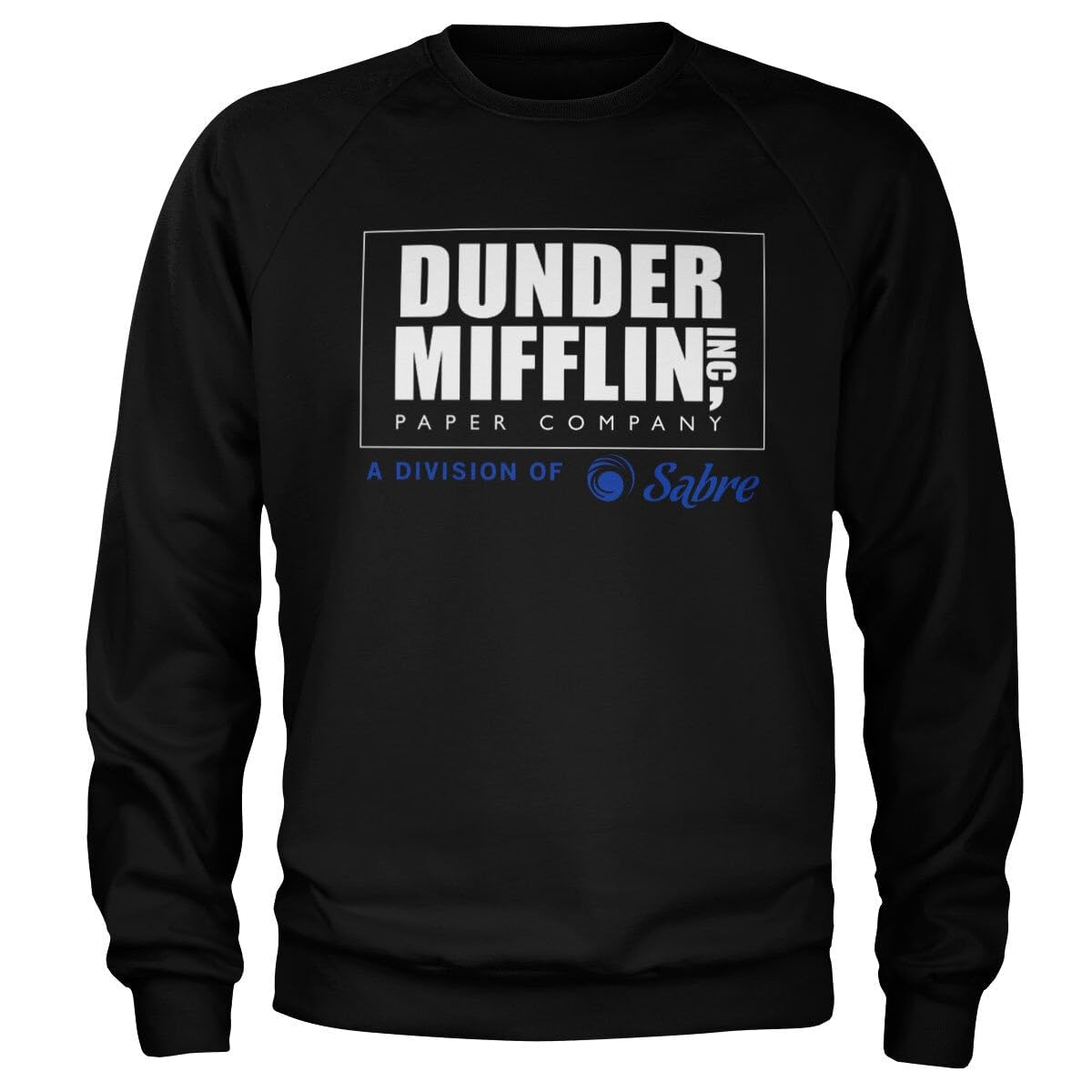 The Office Unisex Black Officially Licensed Dunder Mifflin - Division Of Sabre Sweatshirt (Black), Medium