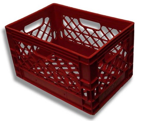 24qt New Red Color Milk Crate