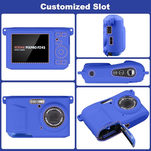 Funda de silicona para cámara Kodak PIXPRO FZ45 azul miniatura 5