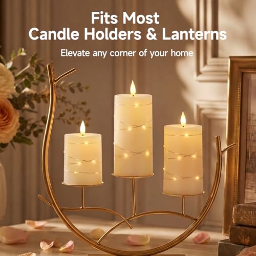 Velas eléctricas sin llama programables con mando para decoración 5