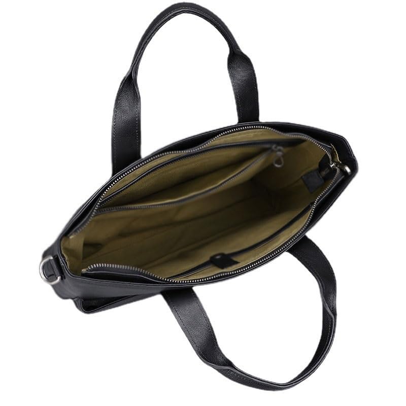 Genuine leather briefcase, carrying top layer, cowhide men's bag, business shoulder bag, men's retro3