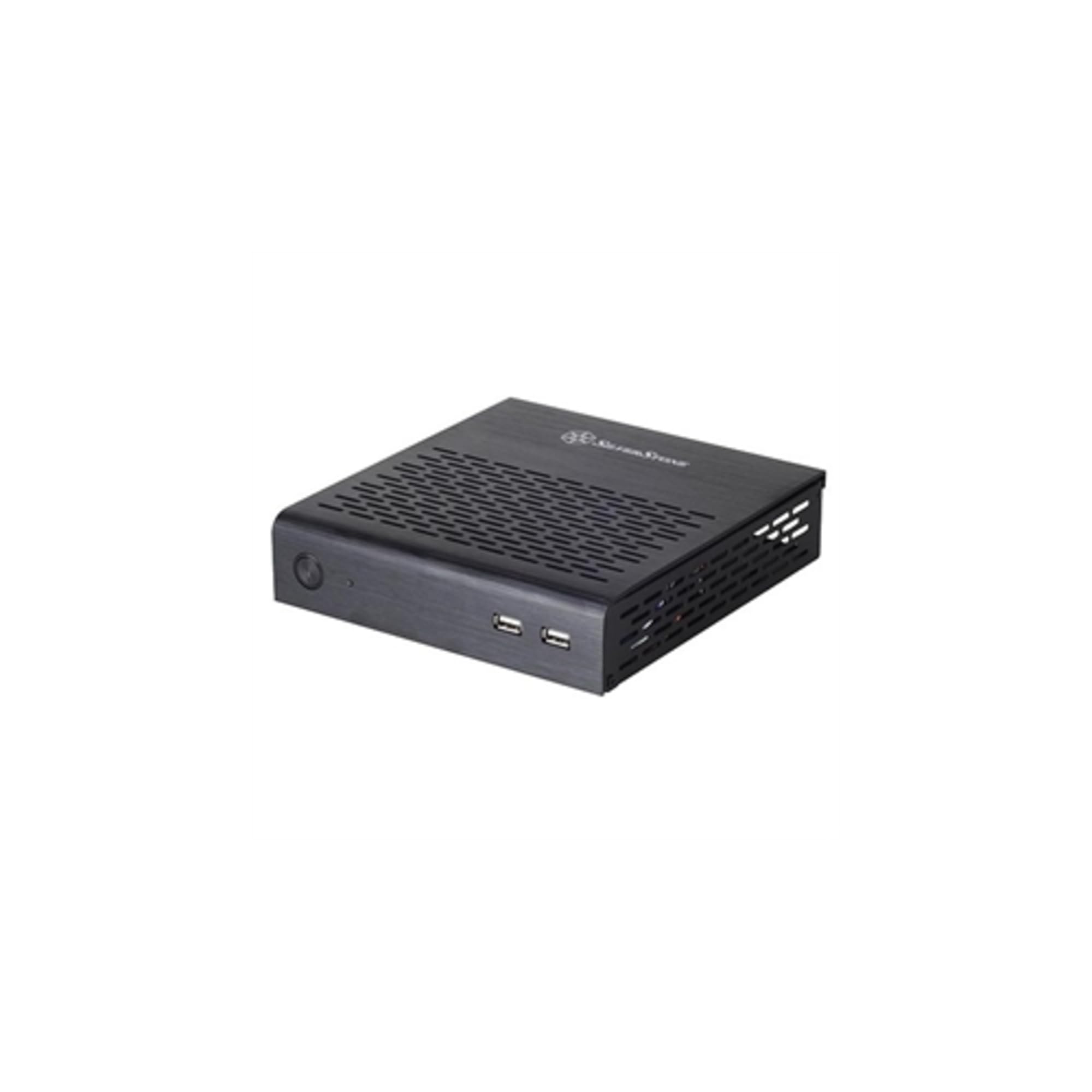 Silverstone Tek Aluminum Top Cover/Steel Body Thin Mini-ITX Media  Center/HTPC Case PT13B Black