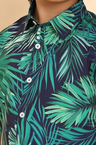 Image of Boys Printed Casual Shirt Short Sleeve Button Down Beach Shirt for Kids